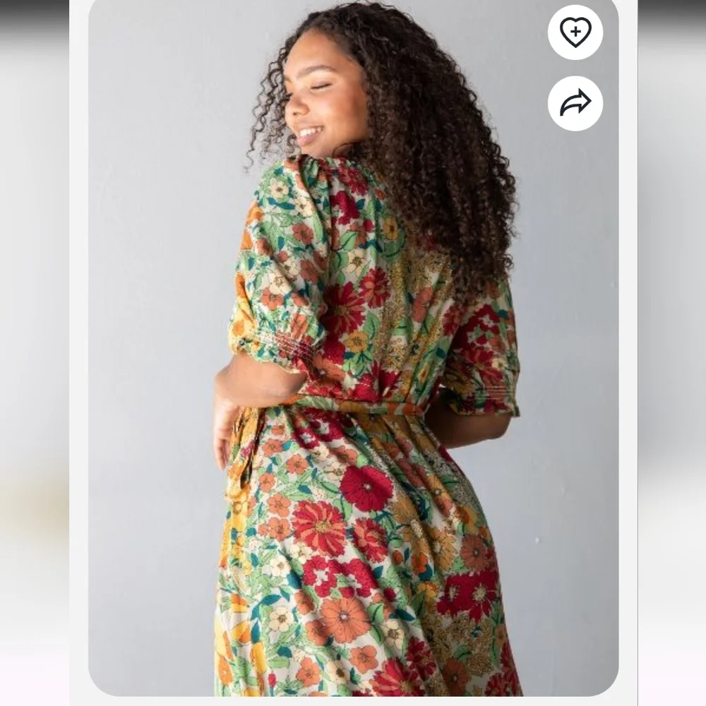 SOPHIA NATURAL LIFE MAXI FLORAL WRAP DRESS NWT SIZE MEDIUM - Picture 12 of 15